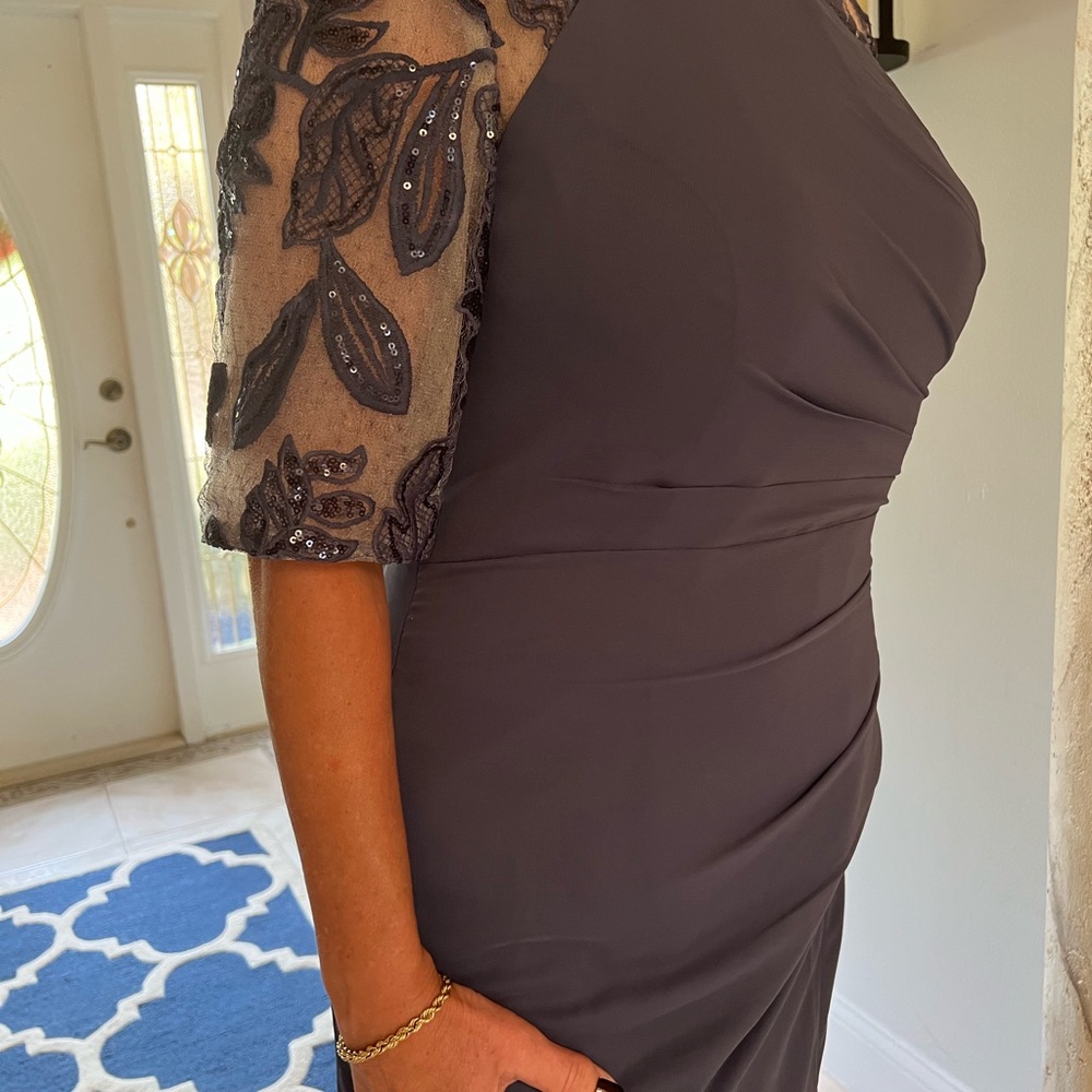 JJs House Dusty Blue Lace Maxi Dress - Picture 10 of 12